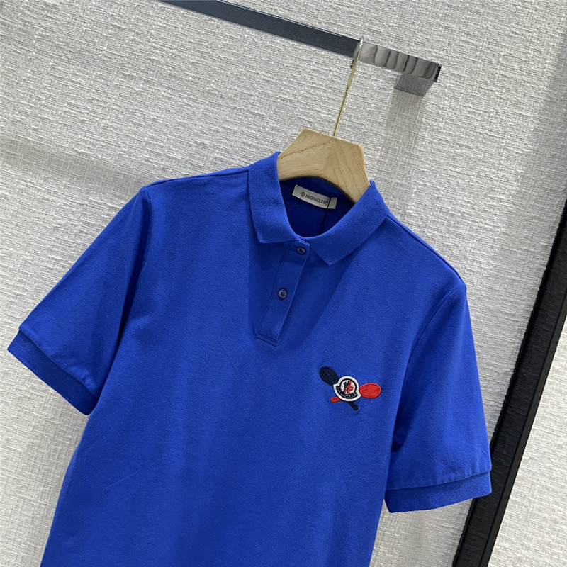 Moncler logo embroidered polo top replica clothing sites