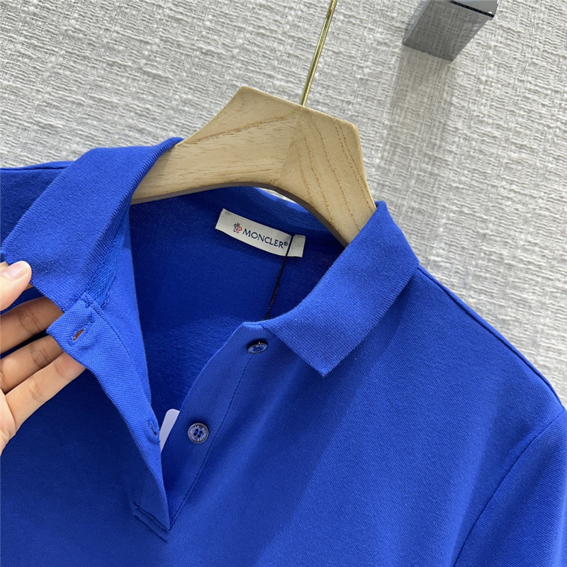 Moncler logo embroidered polo top replica clothing sites