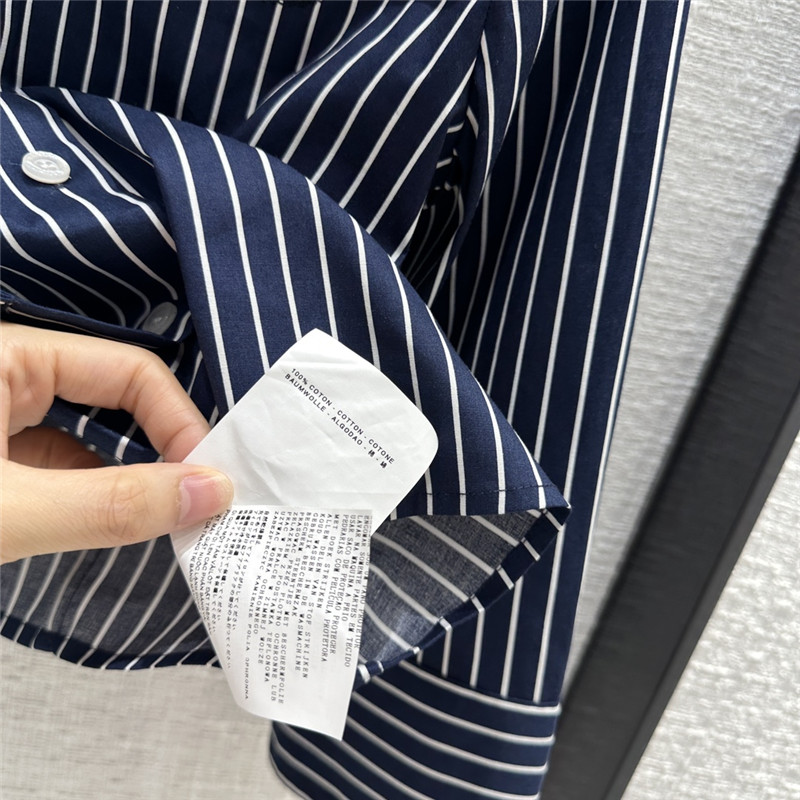 Pra*a logo embroidered striped shirt replica d&g clothing