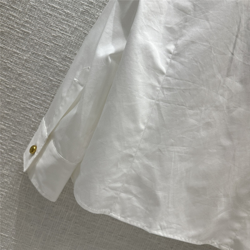 Pra*a logo embroidered white shirt replica clothing sites