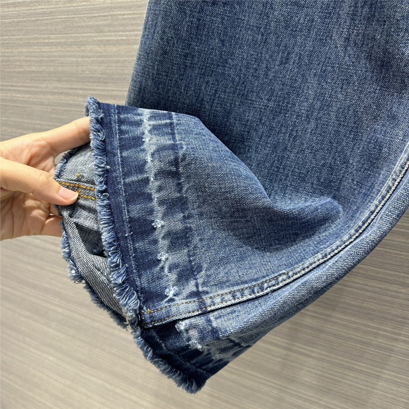 D10r mid-high waist double pocket straight jeans replicas clothes