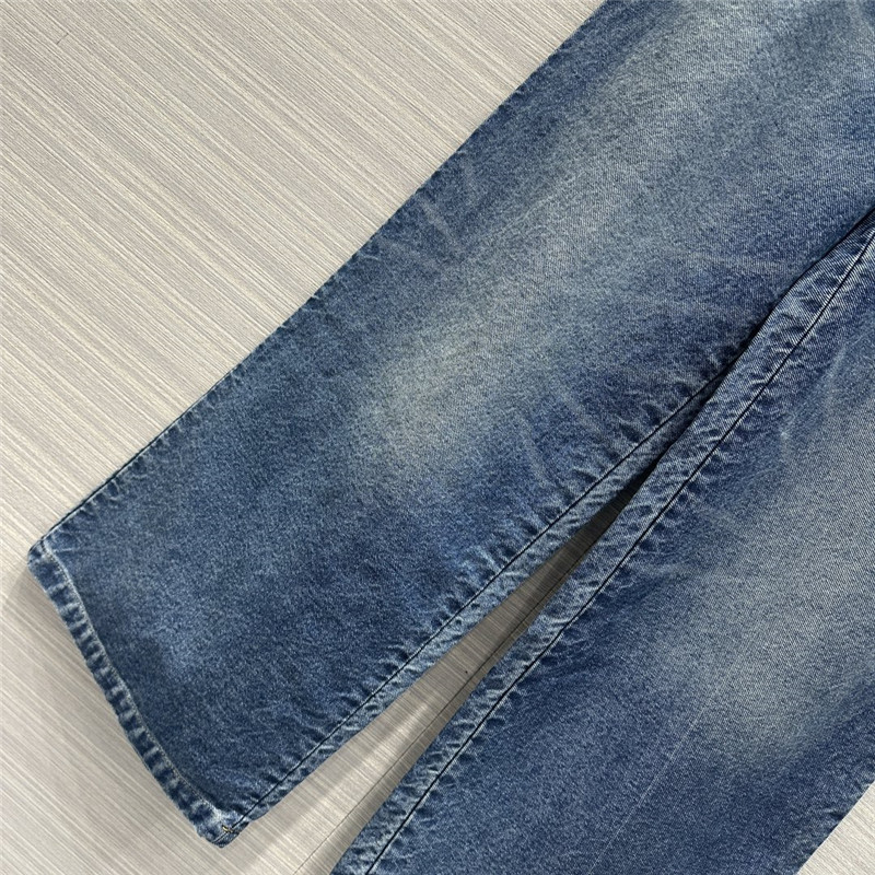 Ch**el denim blue denim straight pants replica d&g clothing