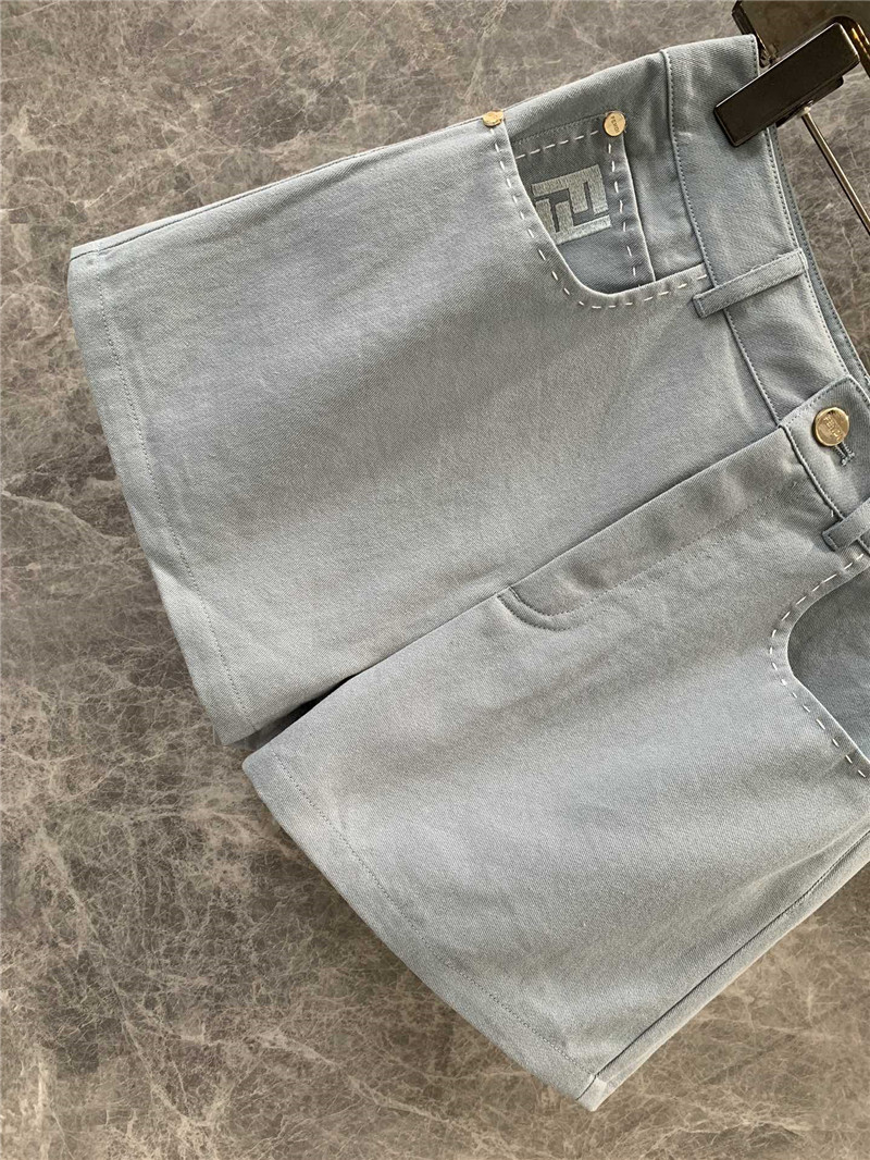 F**di denim shorts replica designer clothing websites
