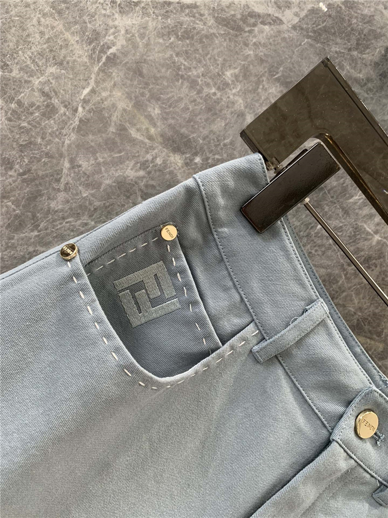 F**di denim shorts replica designer clothing websites