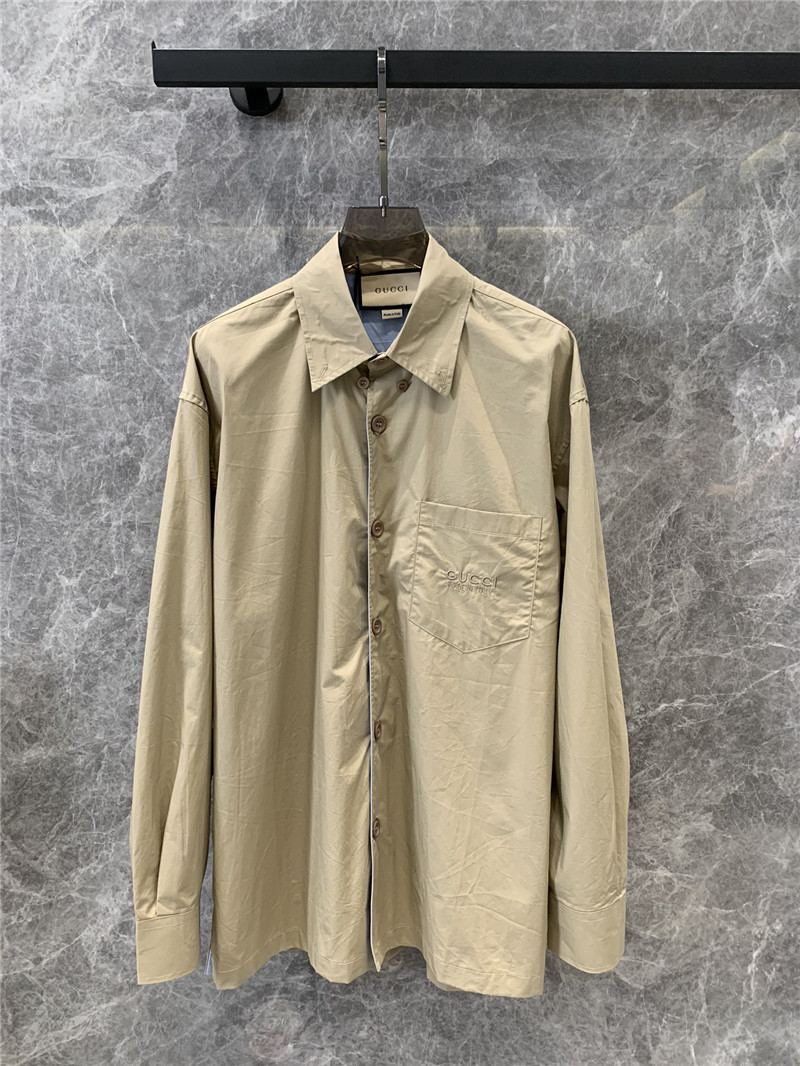 Gucci lapel long sleeve shirt replica clothing sites