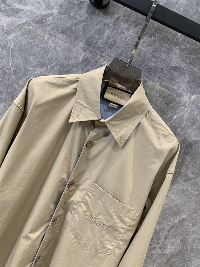 Gucci lapel long sleeve shirt replica clothing sites
