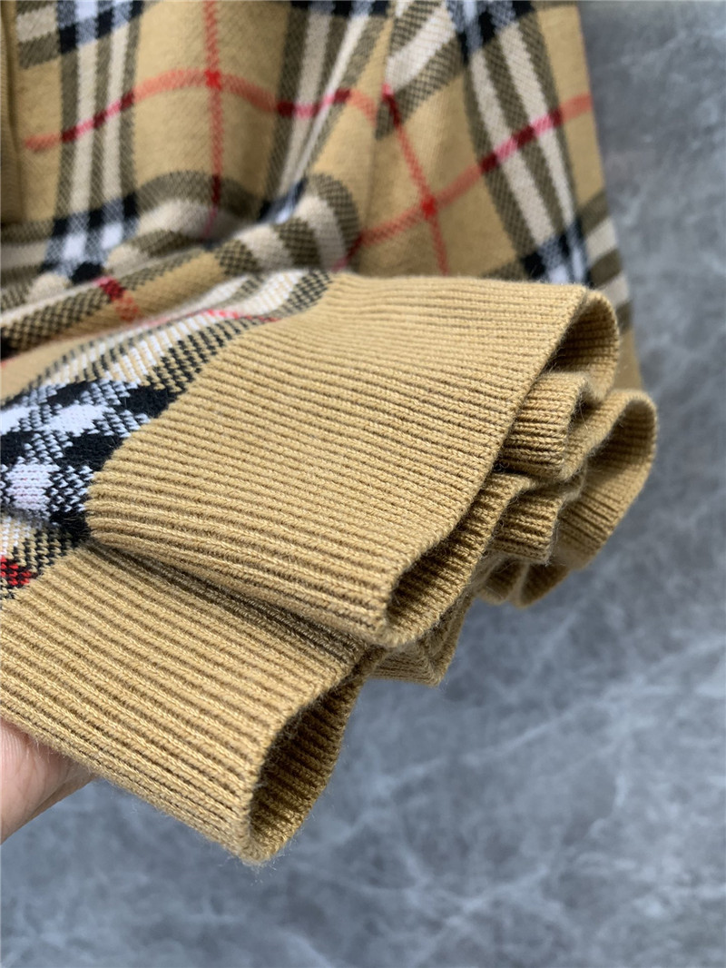 Bv*b*rry checked wool knit polo shirt replica clothing sites