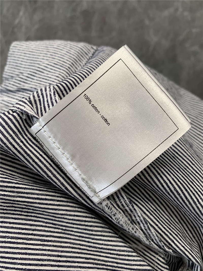 Ch**el elastic waist striped wide leg pants replica clothing