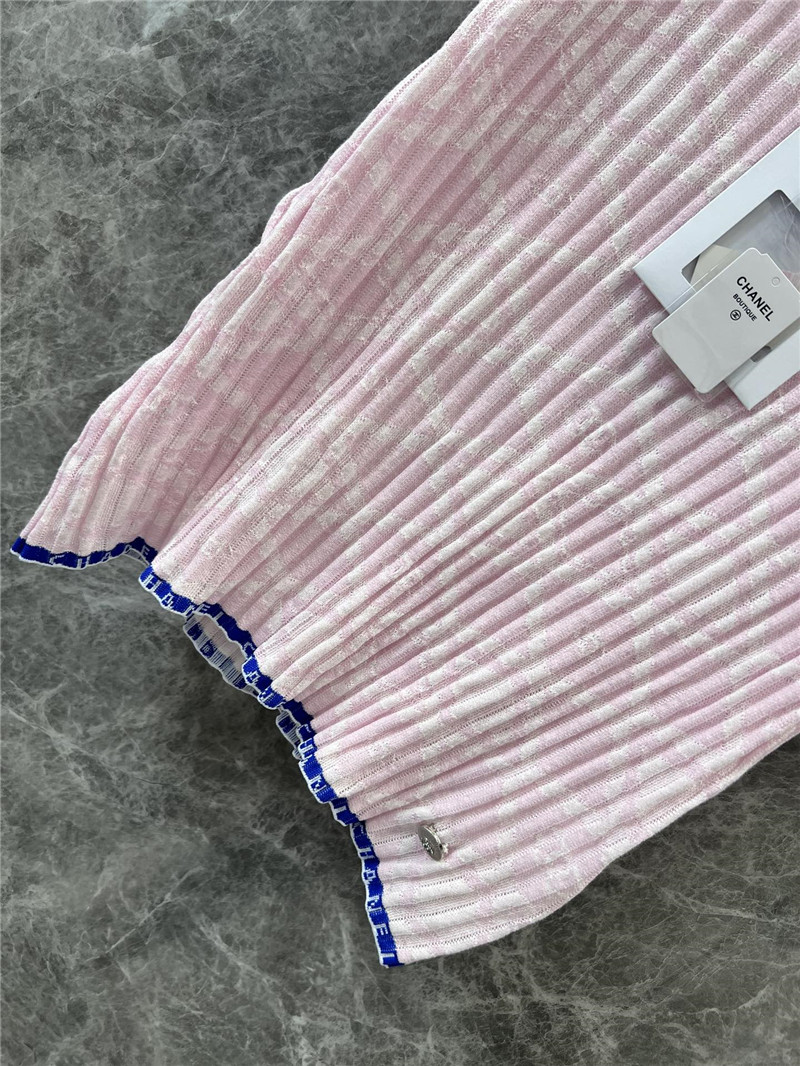 Ch**el jacquard letter contrast top replica clothes