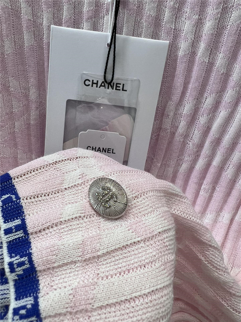 Ch**el jacquard letter contrast top replica clothes