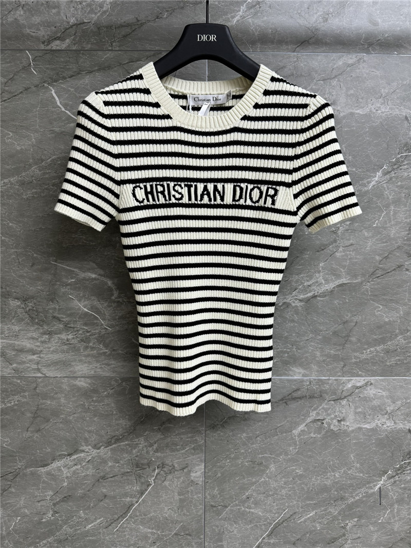 D10r striped knitted short sleeve replicas clothes