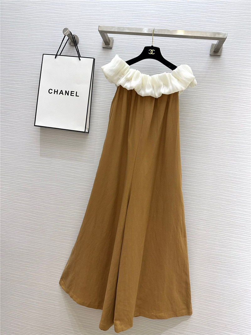 Ch**el boat neck silk and linen jumpsuit replica clothing sites