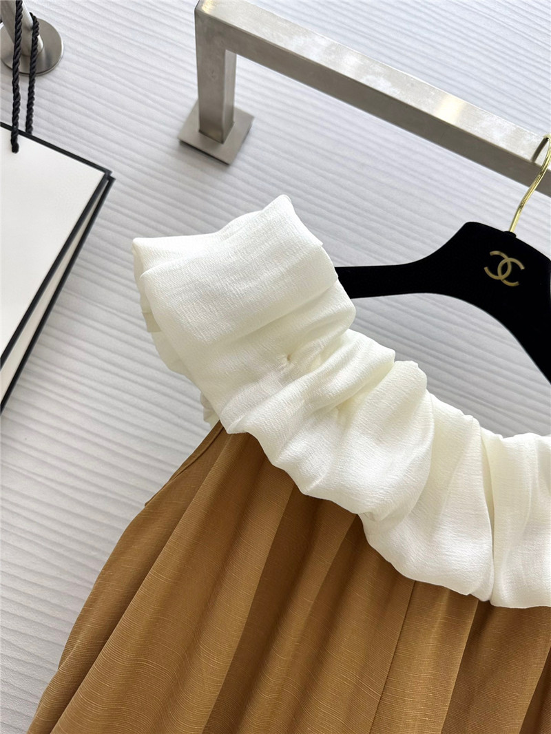 Ch**el boat neck silk and linen jumpsuit replica clothing sites