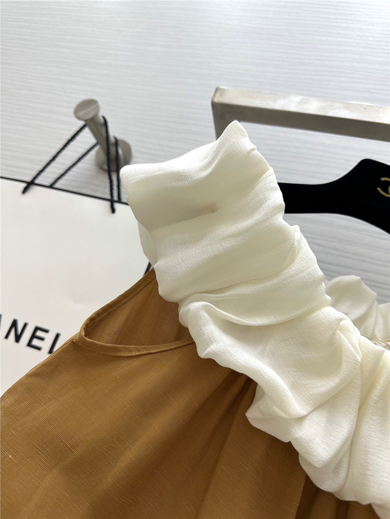 Ch**el boat neck silk and linen jumpsuit replica clothing sites