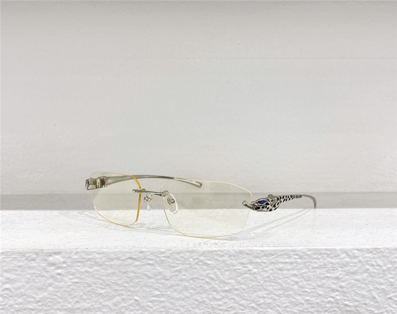 C A R T I E R Rimless Leopard Sunglasses