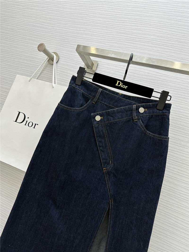D10r irregular cut slit denim skirt replicas clothes