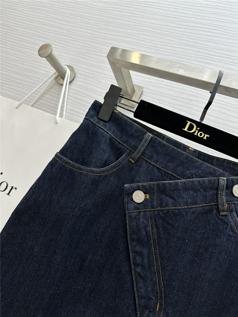 D10r irregular cut slit denim skirt replicas clothes