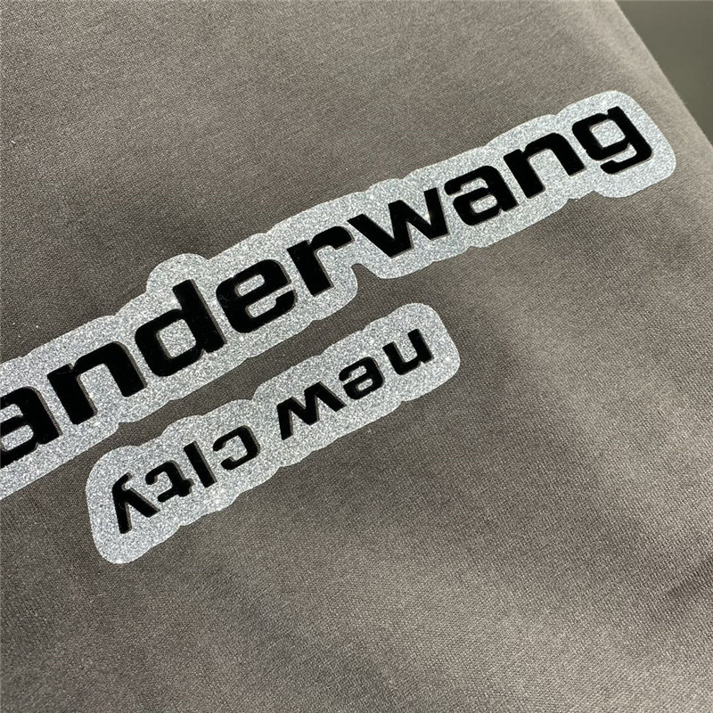 A1exa*der wang letter logo round neck t-shirt replicas clothes