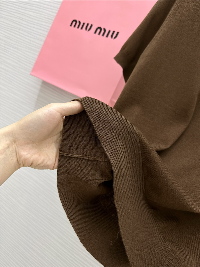 M1um1u small logo knitted short sleeve replica clothing sites