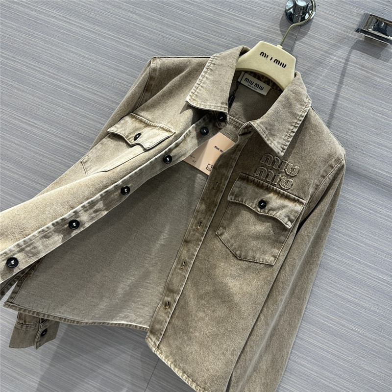 M1um1u denim jacket replica designer clothes