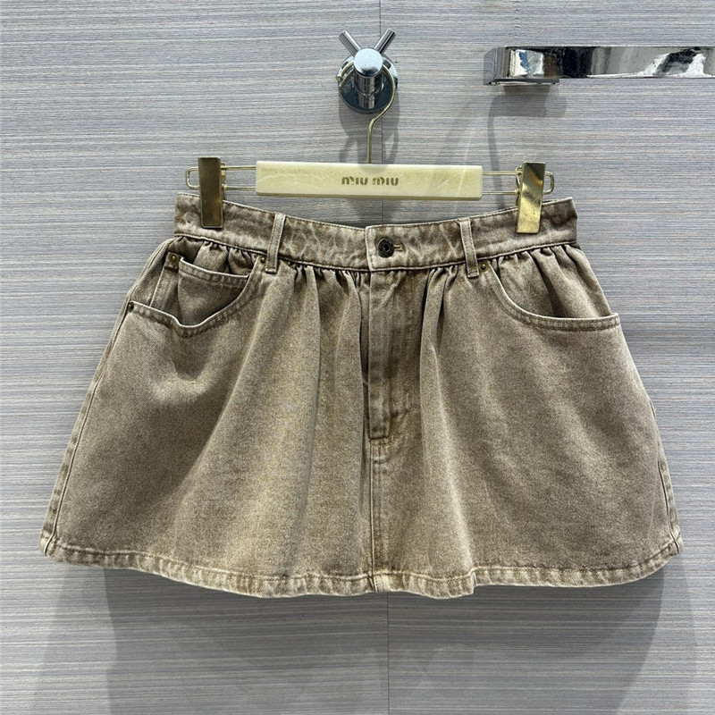 M1um1u denim skirt cheap replica designer clothes