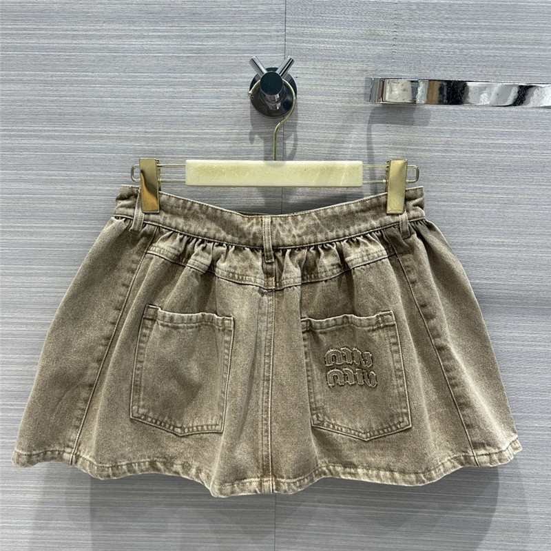 M1um1u denim skirt cheap replica designer clothes
