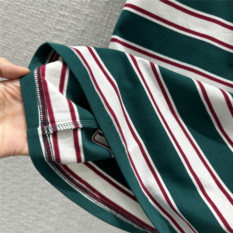 M1um1u striped short-sleeved t-shirt replica clothing sites