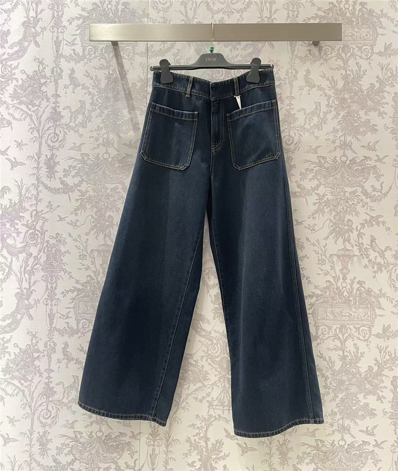 D10r dark blue wide leg jeans replica d&g clothing