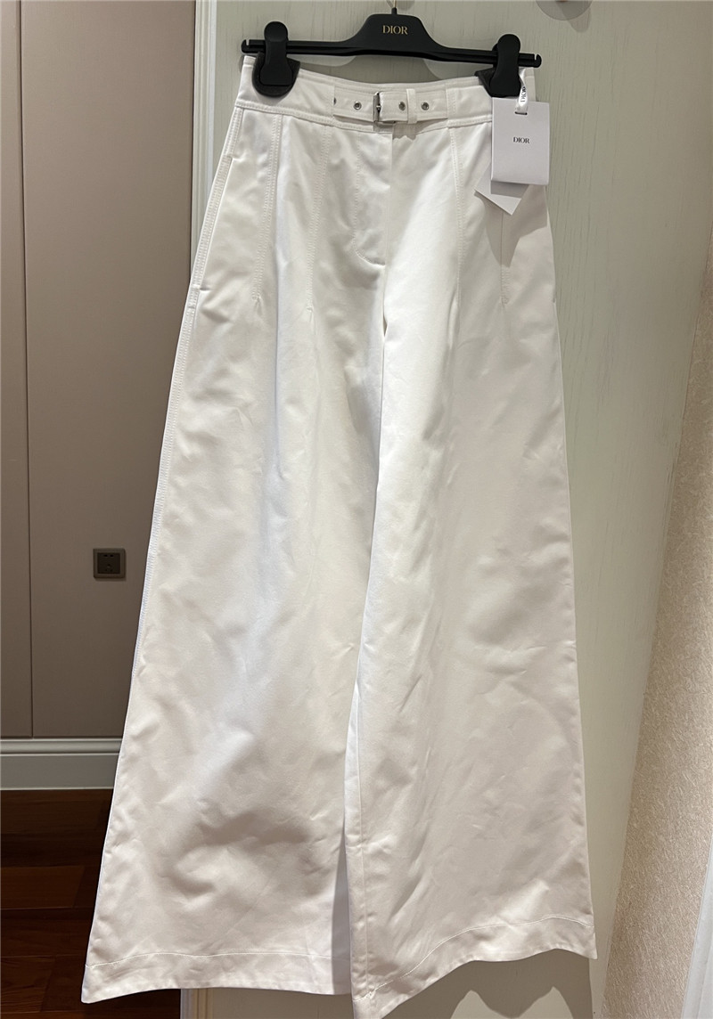 D10r white high waist loose trousers replica clothes