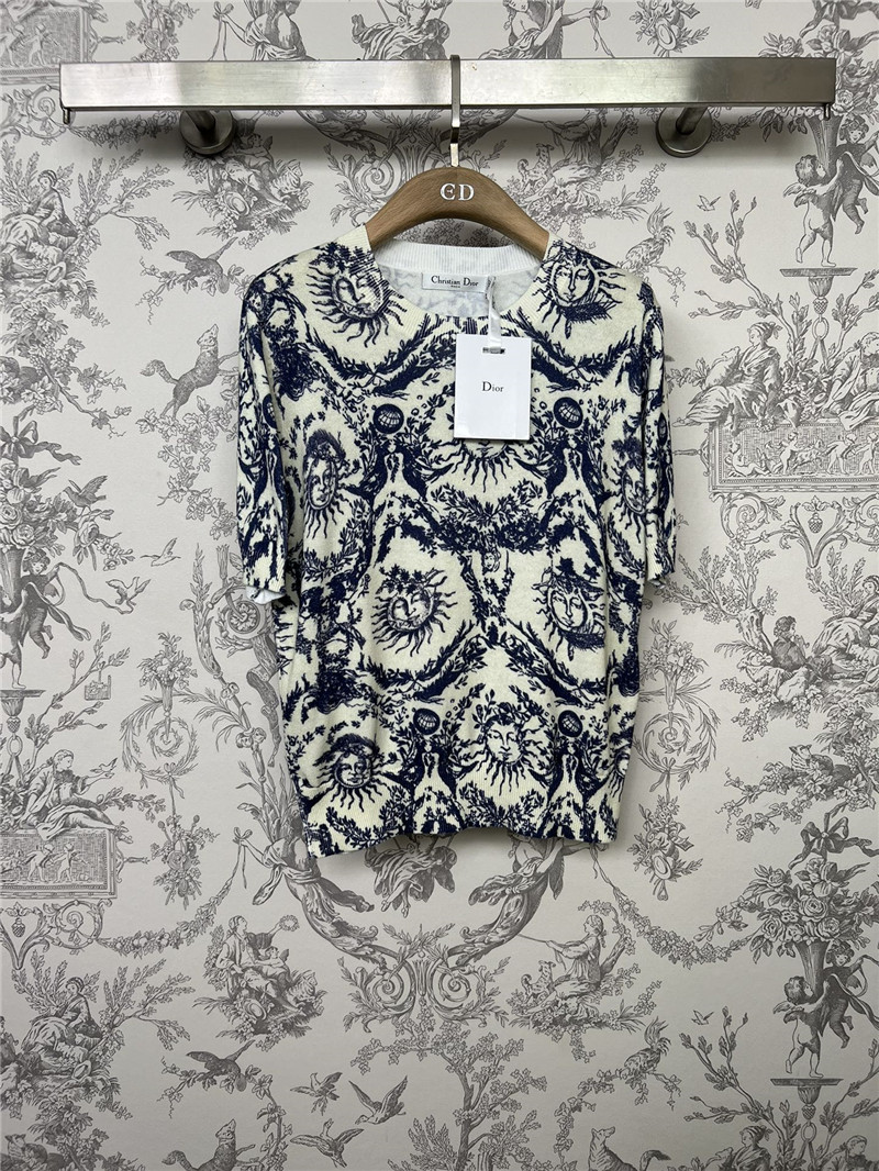D10r sunflower knitted short sleeves cheap replica designer clothes