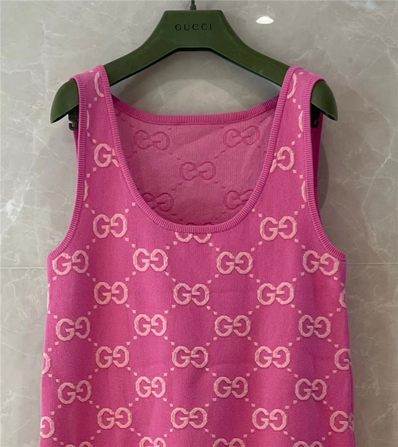 Gvc*1 pink knitted sundress replica clothing sites