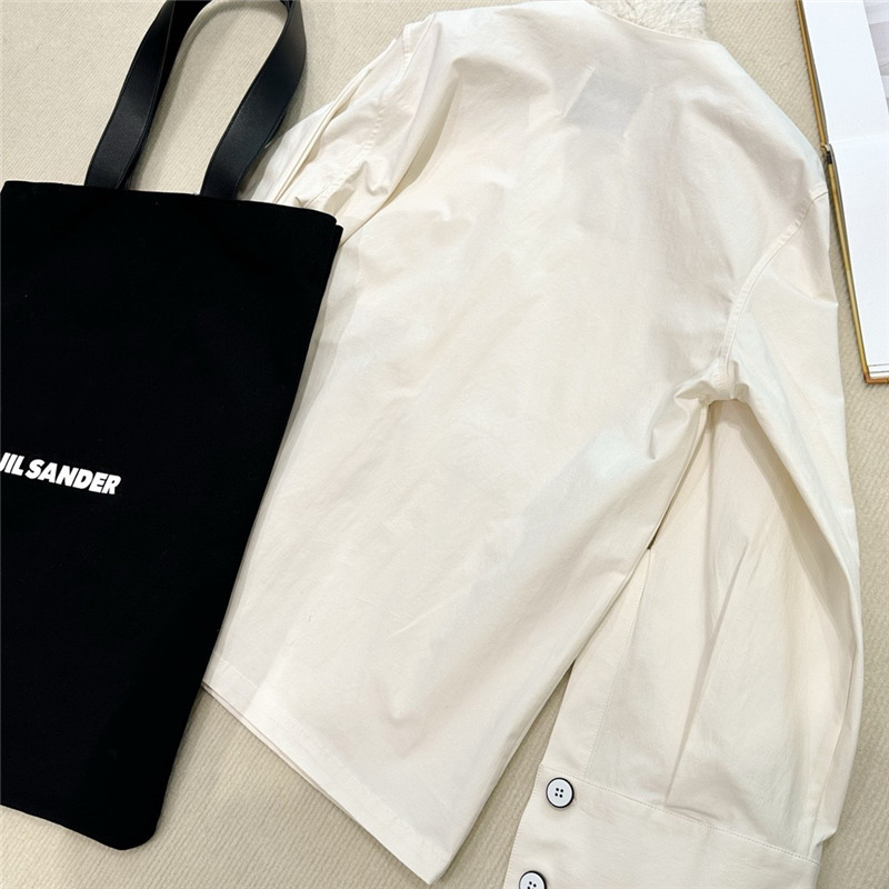 jil sander V-neck double pocket shirt jacket replica clothing
