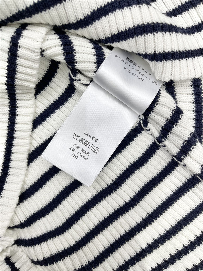 D10r navy neck short sleeve knitted dress replica clothes