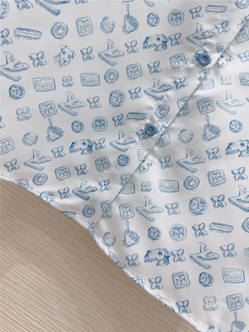 l0vis Vvtt0n lv lapel shirt + shorts set replica clothing