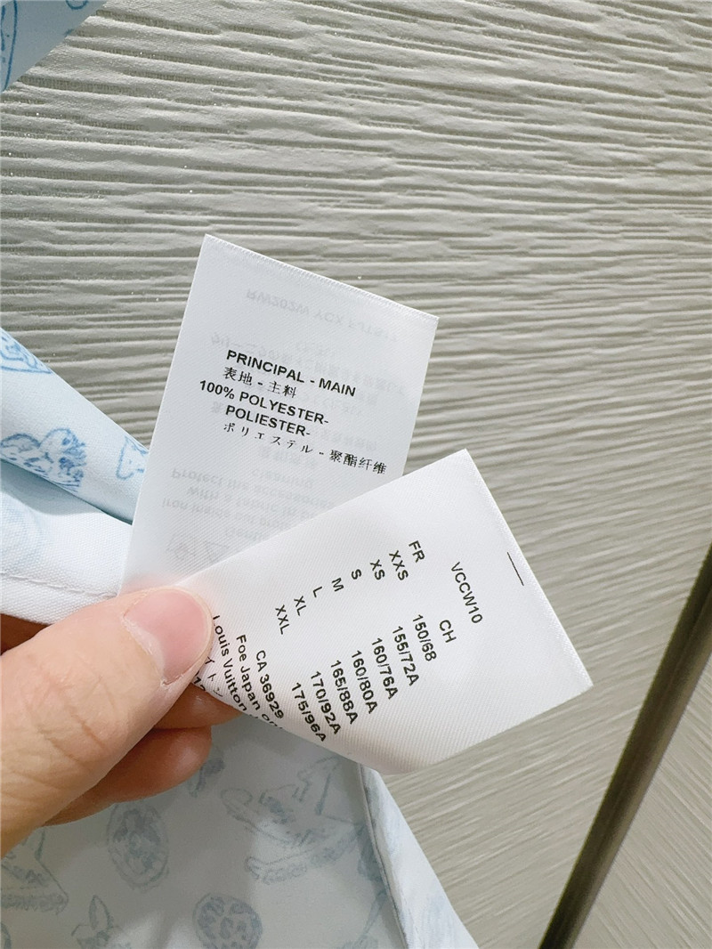 l0vis Vvtt0n lv lapel shirt + shorts set replica clothing