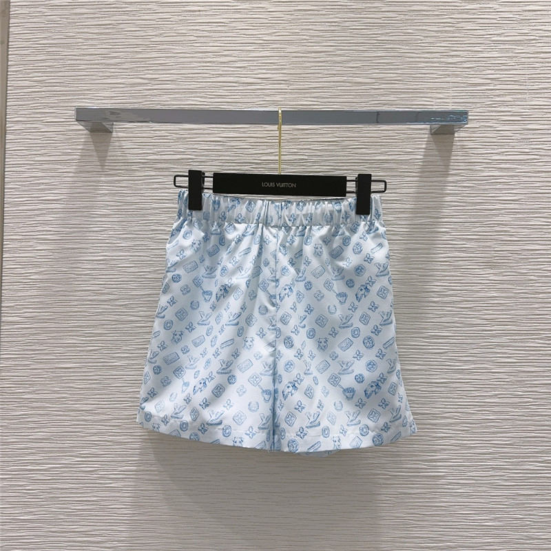 l0vis Vvtt0n lv lapel shirt + shorts set replica clothing