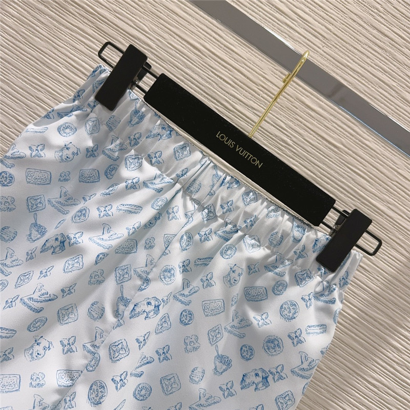 l0vis Vvtt0n lv lapel shirt + shorts set replica clothing