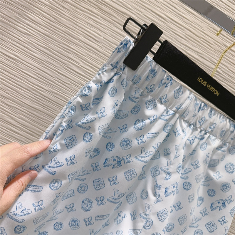 l0vis Vvtt0n lv lapel shirt + shorts set replica clothing