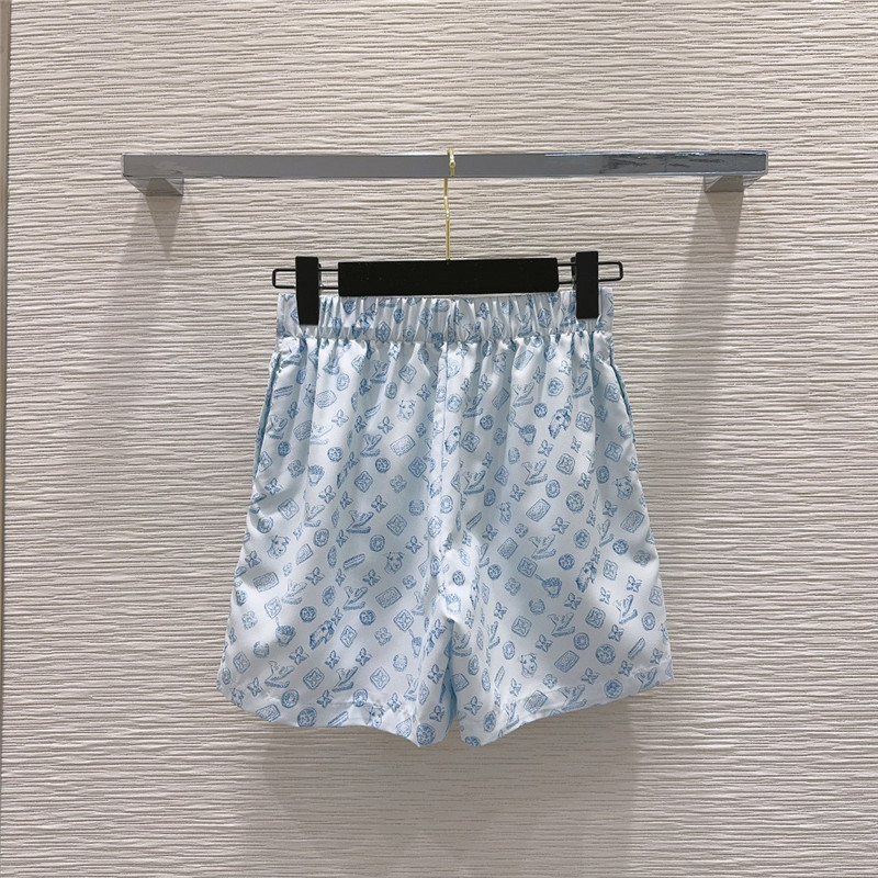 l0vis Vvtt0n lv lapel shirt + shorts set replica clothing