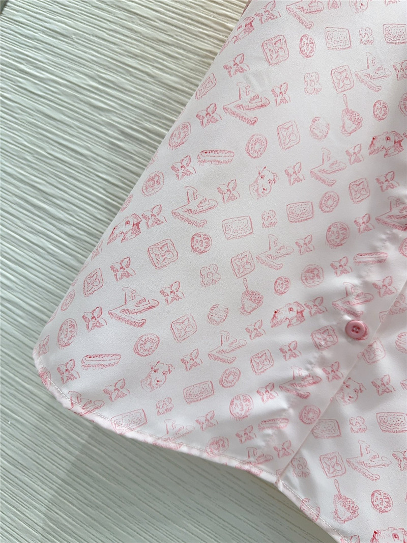 l0vis Vvtt0n lv lapel shirt + shorts set replica clothing