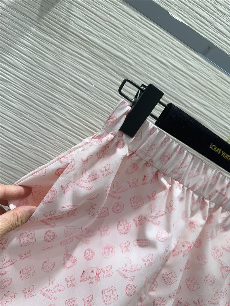 l0vis Vvtt0n lv lapel shirt + shorts set replica clothing