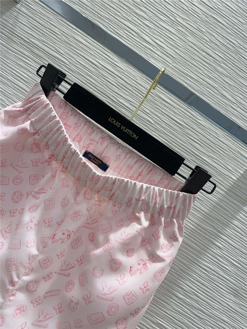 l0vis Vvtt0n lv lapel shirt + shorts set replica clothing