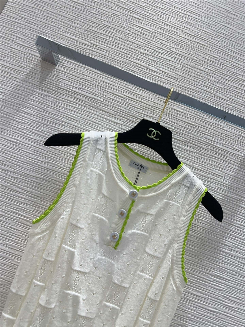 Ch**el crew neck sweater sleeveless vest replica designer clothes