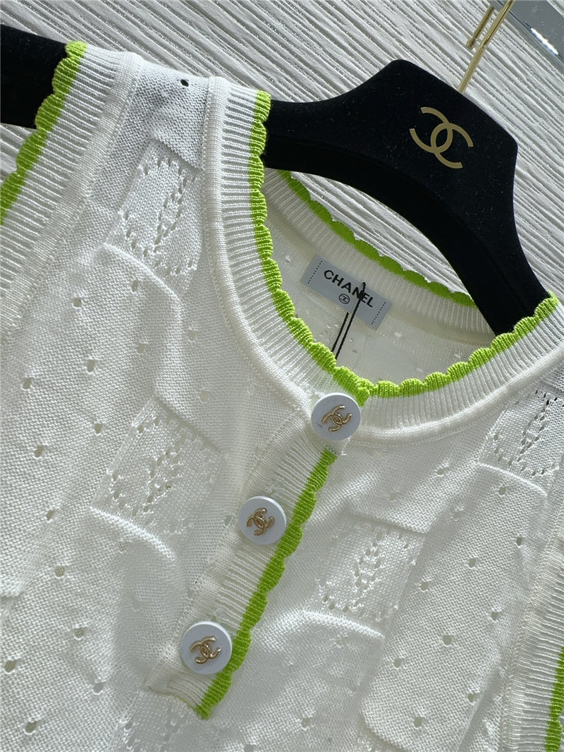 Ch**el crew neck sweater sleeveless vest replica designer clothes