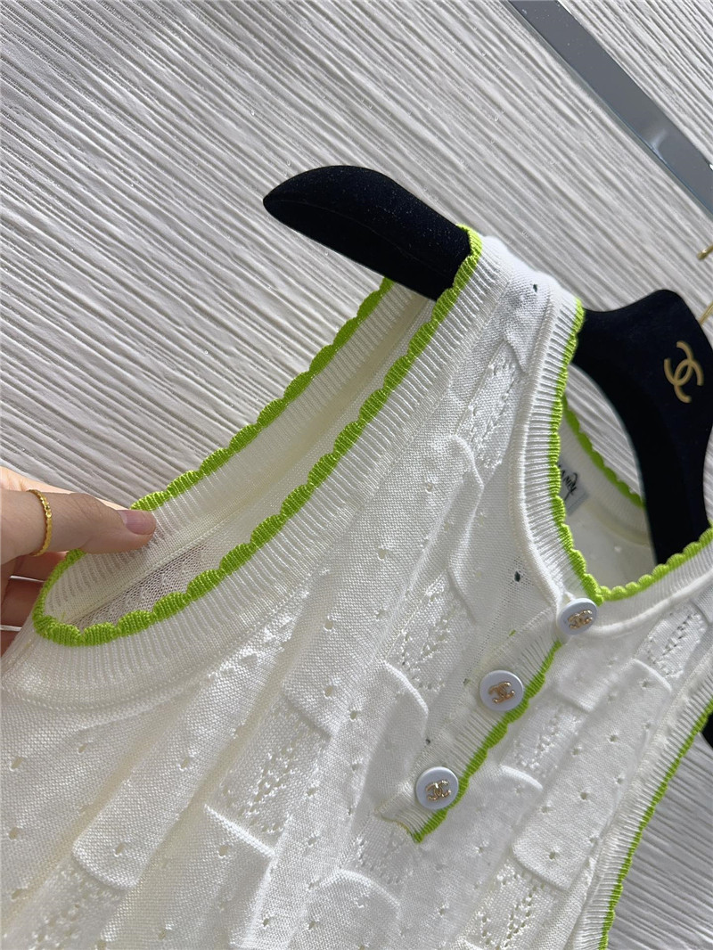 Ch**el crew neck sweater sleeveless vest replica designer clothes
