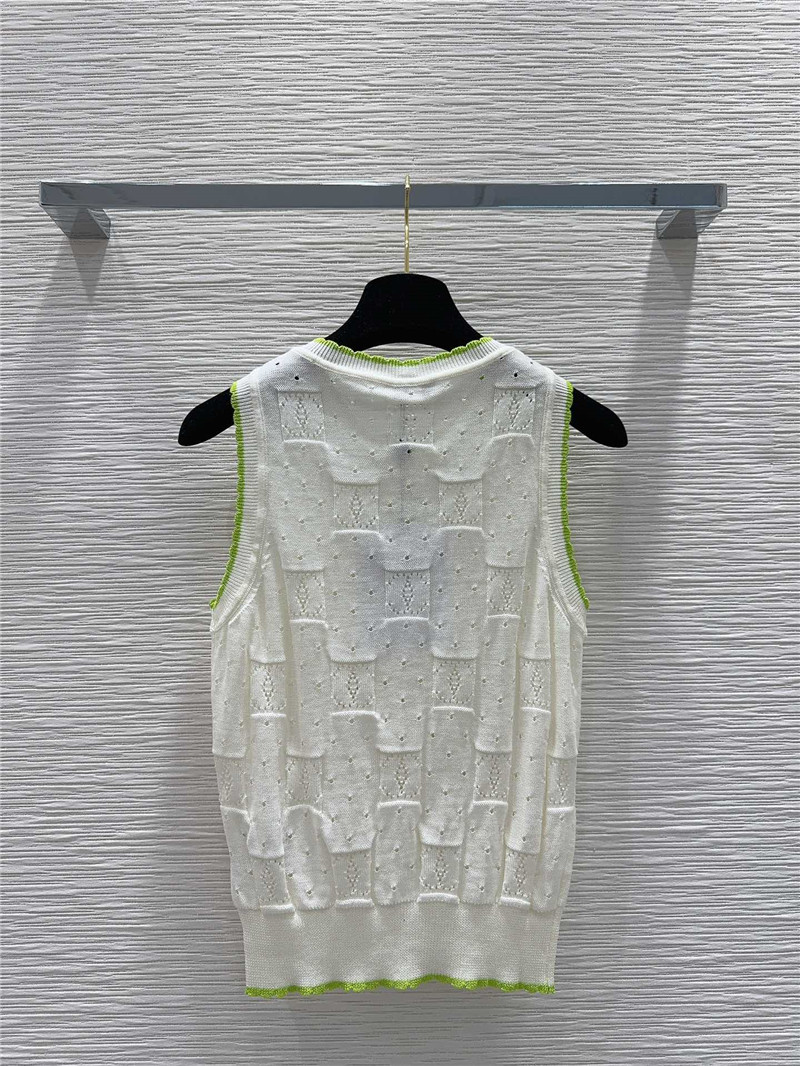Ch**el crew neck sweater sleeveless vest replica designer clothes