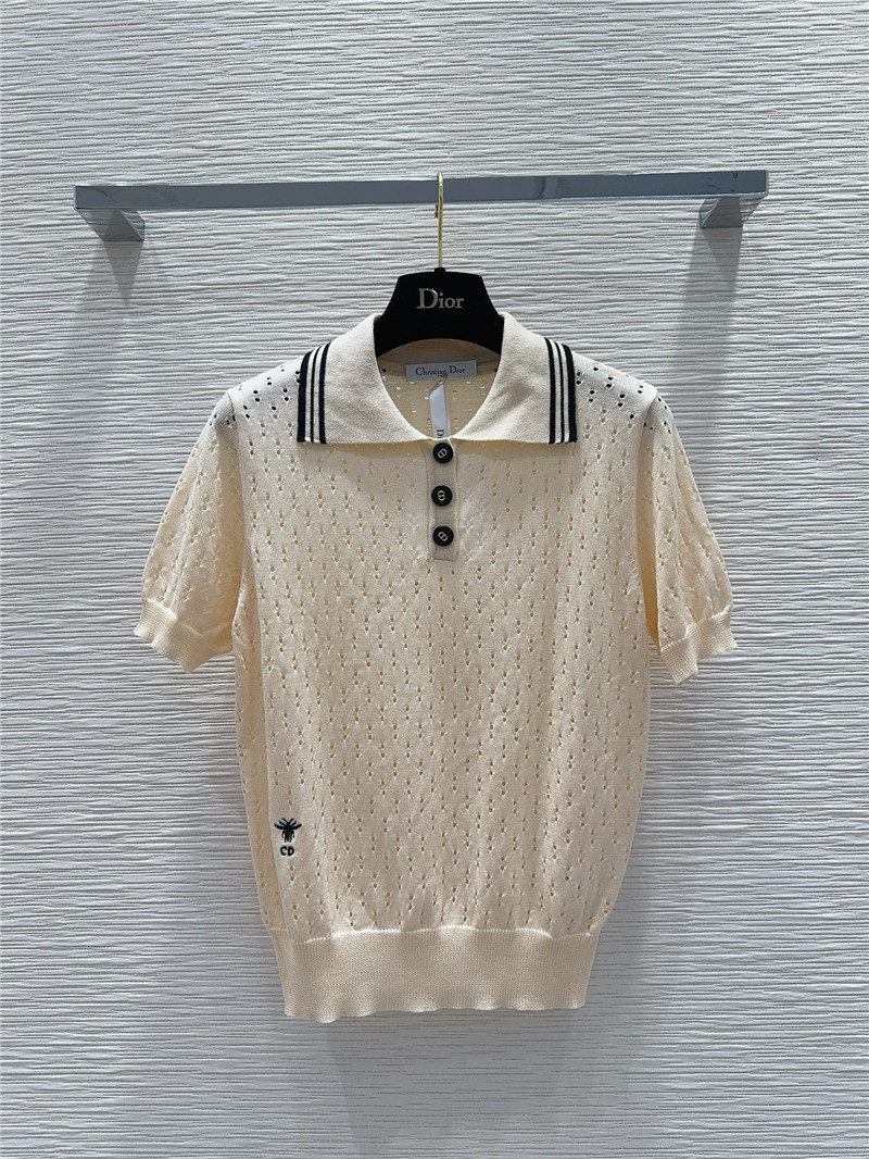 D10r classic lapel short sleeve sweater replica clothing