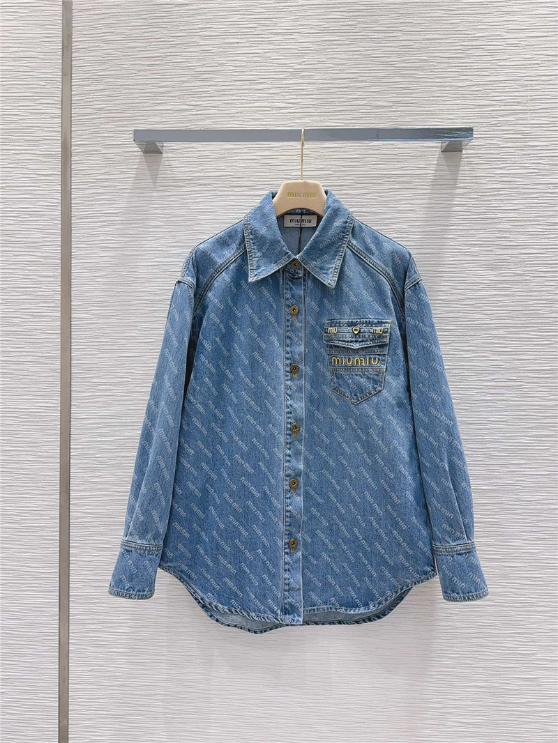 M1um1u denim shirt replica designer clothing websites