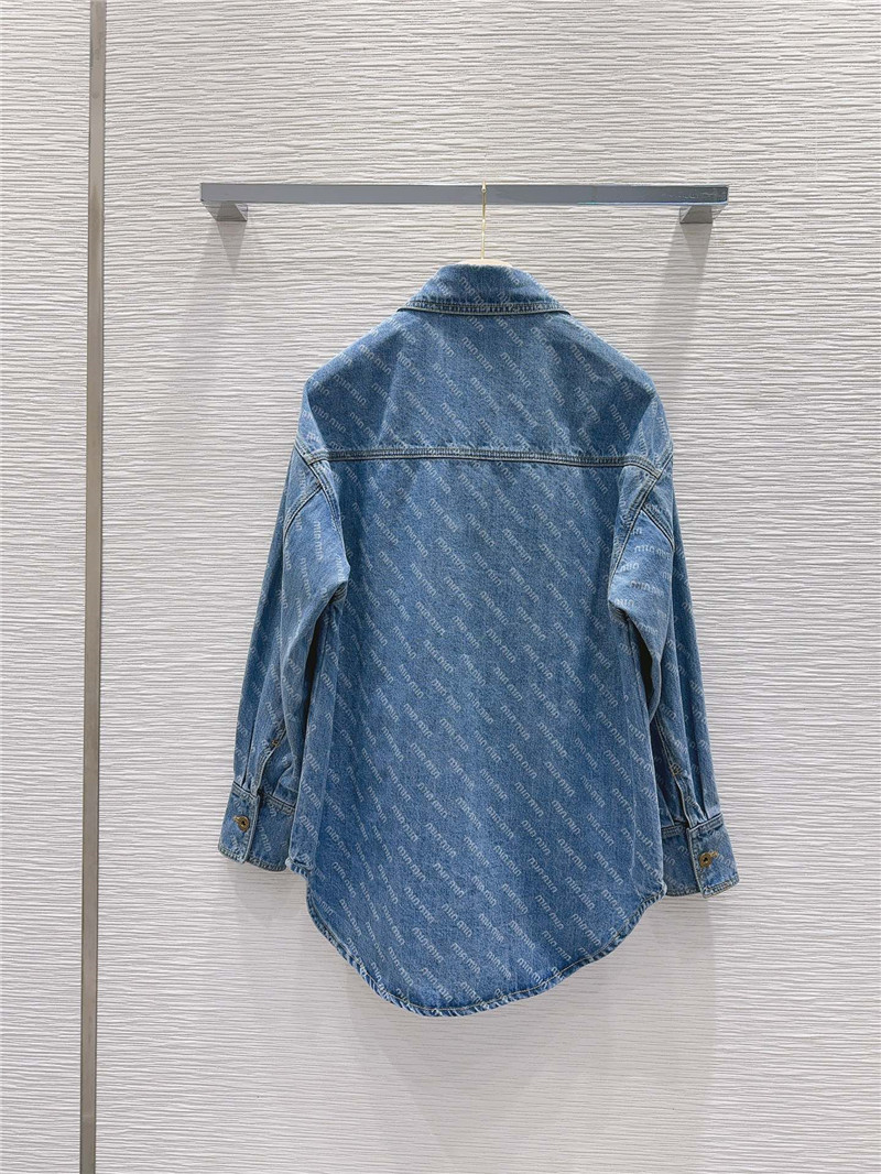 M1um1u denim shirt replica designer clothing websites