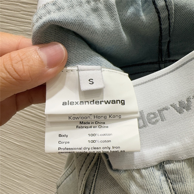 A1exa*der wang denim yeast washed denim suit replica clothes